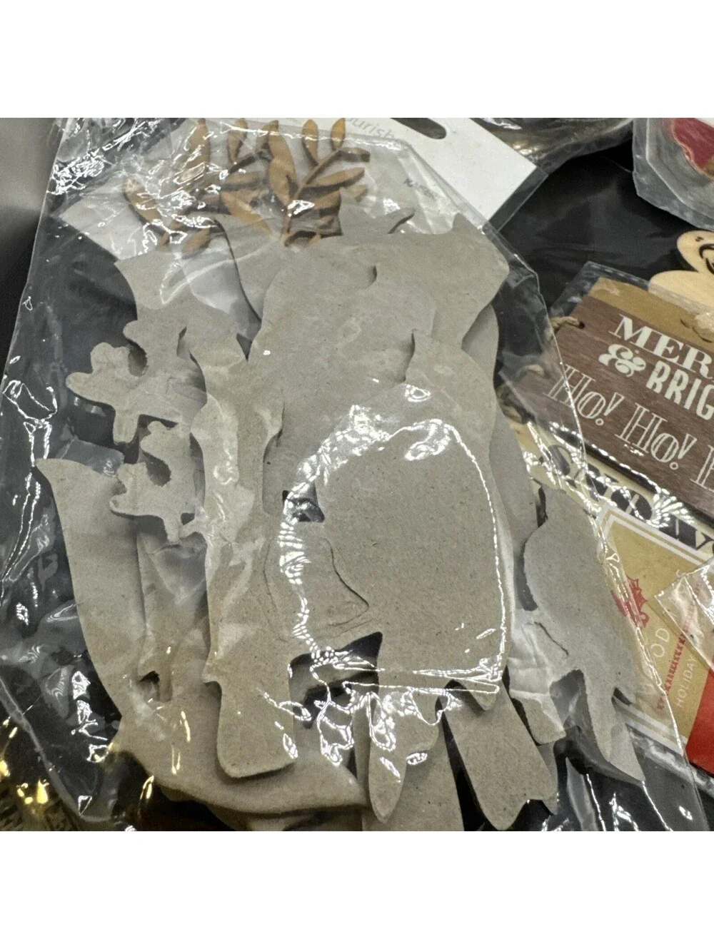Bundle Of Scrapbooking / Crafting Supplies - Christmas Birds Deer Clock